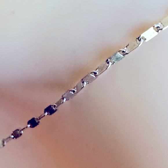 100% DIAMONDS 18K WHITE GOLD NECKLACE/ MADE IN ITALY - Picture 9 of 16